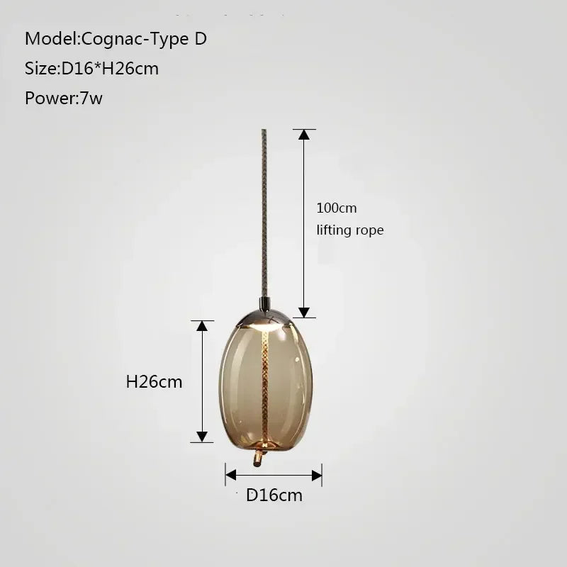 DecorBites™ Glass Knot Pendant Chandelier Light for Bedroom Kitchen Dining Room