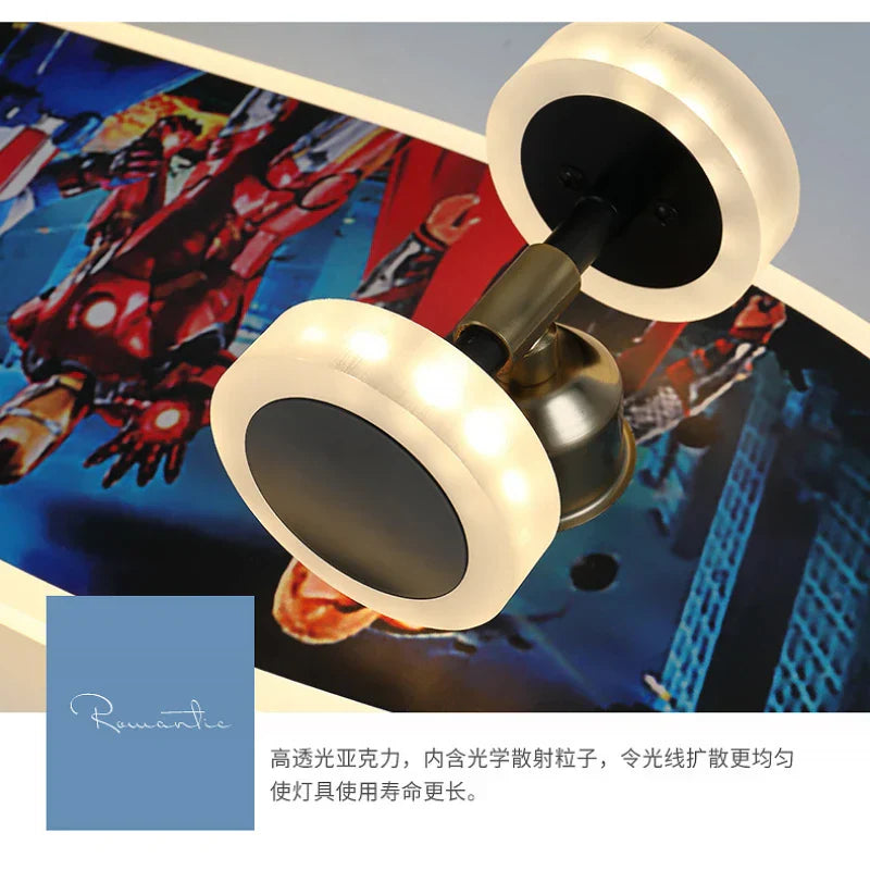 LED Skateboard Ceiling Light