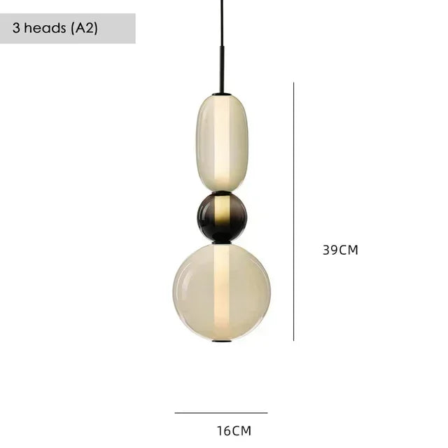 Nordic Colored Glass Pendant Light