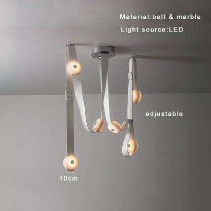 DecorBites™ Leather Marble Pendant Lights Luxury Dimmable Fixture Easy Installation Bedroom Living Room Lamp