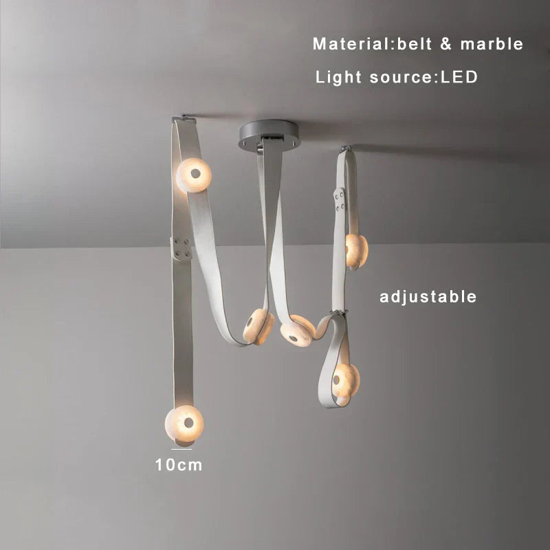 Leather Marble Dimmable Pendant