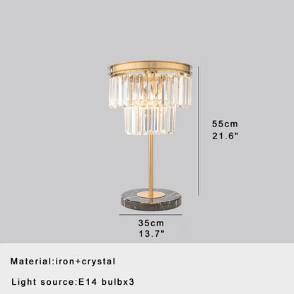 DecorBites™ Crystal Bar Table Lamp Luxury Dimmable 2700K Desk Light Elegant Home Decor