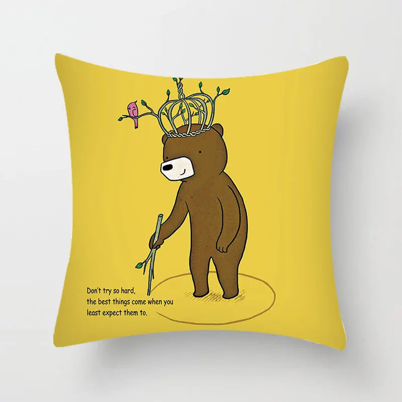 Cat Pattern Pillow Cover