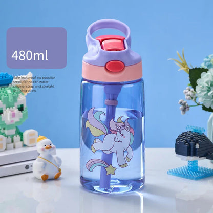 DecorBites™ Kids Anti-fall Straw Cup - Portable Water Bottle for School & Summer