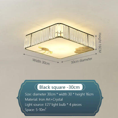 DecorBites™ Crystal Round Ceiling Light - Modern Warm Bedroom Atmosphere