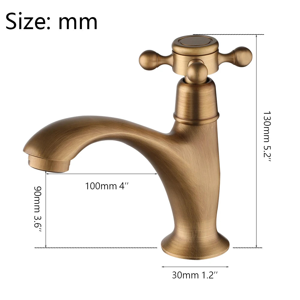 Torayvino Bathroom Faucet Basin Single Lever Faucet Deck Mounted Washbasin Torneira Bathtub Sink Only Cold Water Tap Nozzle