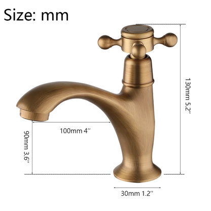 Torayvino Bathroom Faucet Basin Single Lever Faucet Deck Mounted Washbasin Torneira Bathtub Sink Only Cold Water Tap Nozzle