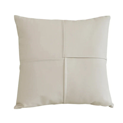 DecorBites™ Ivory Leather Pillow Cover 45x45cm for Home Decoration