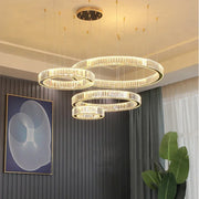 Gold Crystal Halo Chandelier