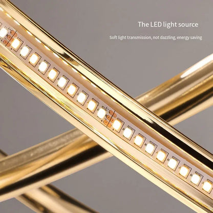 DecorBites™ Geometric LED Ceiling Chandelier Artistic Lines Modern Pendant Light