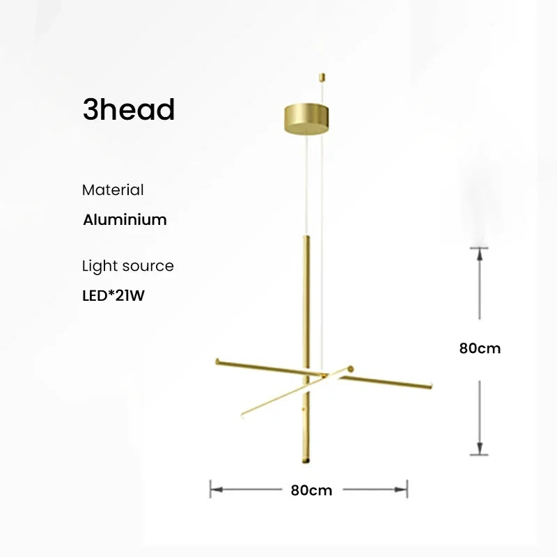 DecorBites™ LED Linear Ceiling Chandelier Italian Designer Luxury Dining Room Chandelier