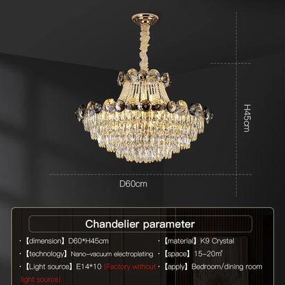 DecorBites™ Crystal Chandelier: Modern Nordic Luxury for Living Room, Dining Room, Bedroom