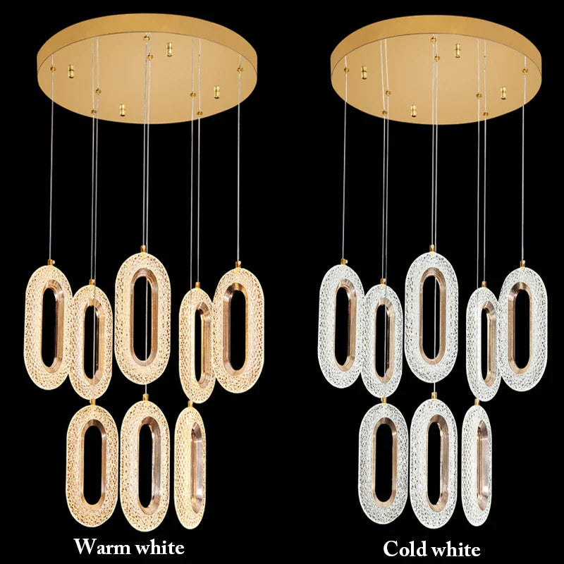 Gold Alloy Acrylic Chandelier