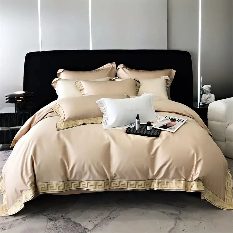 Gold Embroidery Duvet Set