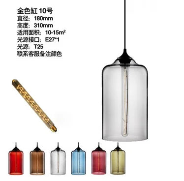 Pendant Lights Multicolored Glass