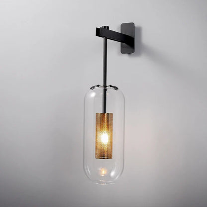 DecorBites™ Gold Glass Wall Sconce Light Fixture for Home Hotel Bathroom Decor