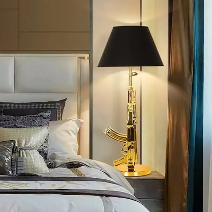 DecorBites™ Gun Floor Lamp Electroplated Metal Table Desk Light