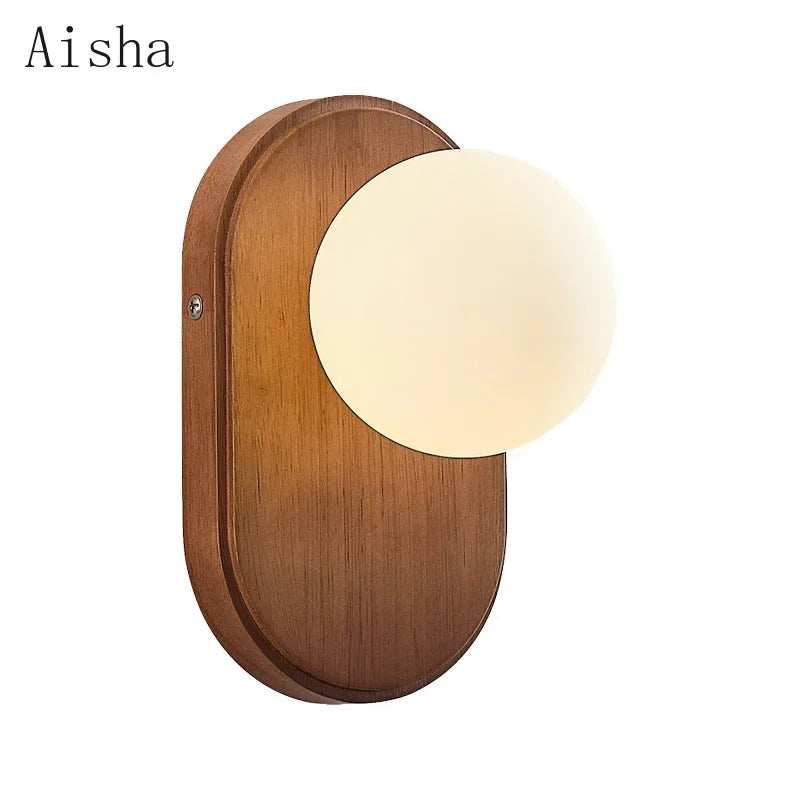 Wood Retro Wall Lamp