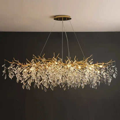 DecorBites™ Crystal Pendant Chandelier for Luxury Dining Living Room LED Lighting
