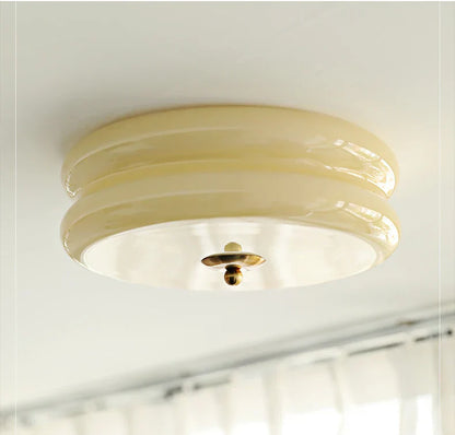 DecorBites™ Cream Medieval Glass Ceiling Lamp for Living Room, Dining Room, Bedroom & Study