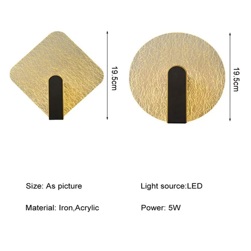 DecorBites™ LED Wall Lamp 5W Modern Nordic Sconce Lights for Bedroom Living Room