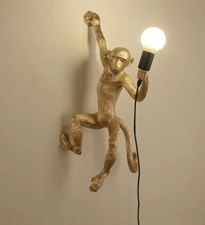 DecorBites™ 3 Monkeys Pendant Chandelier - Black White Resin - High-end Indoor LED Decor