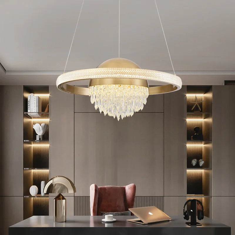 DecorBites™ Crystal Copper Pendant Lights: Elegant Nordic Design for Luxury Dining and Bedroom Décor