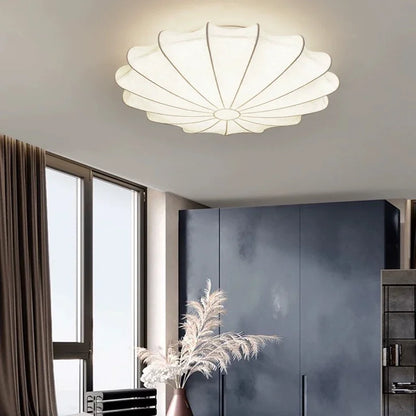 DecorBites™ Cream Silk LED Ceiling Lamp for Living Room Bedroom, Nordic Minimalist Style