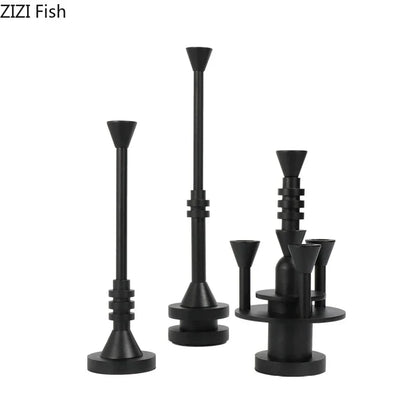 DecorBites™ Frosted Metal Candle Holder for Romantic Dining Table Decor