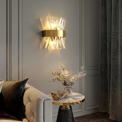 DecorBites™ Crystal LED Wall Lamps: Elegant Gold Wall Sconce Lights for Luxury Home Decor