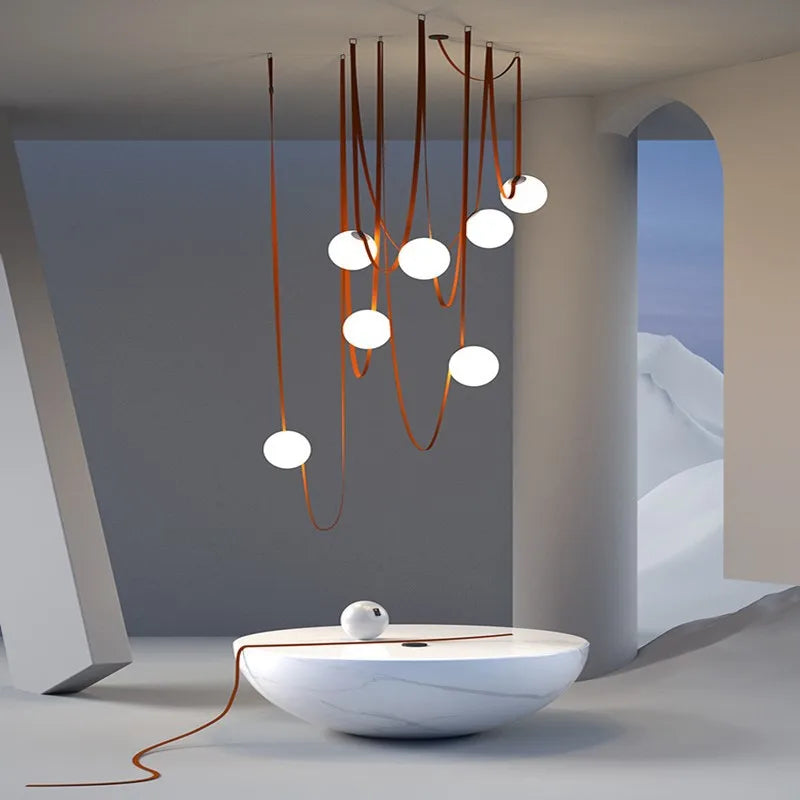 DecorBites™ Glass Ball Pendant Lamp for Loft Living Dining Room, LED Lighting
