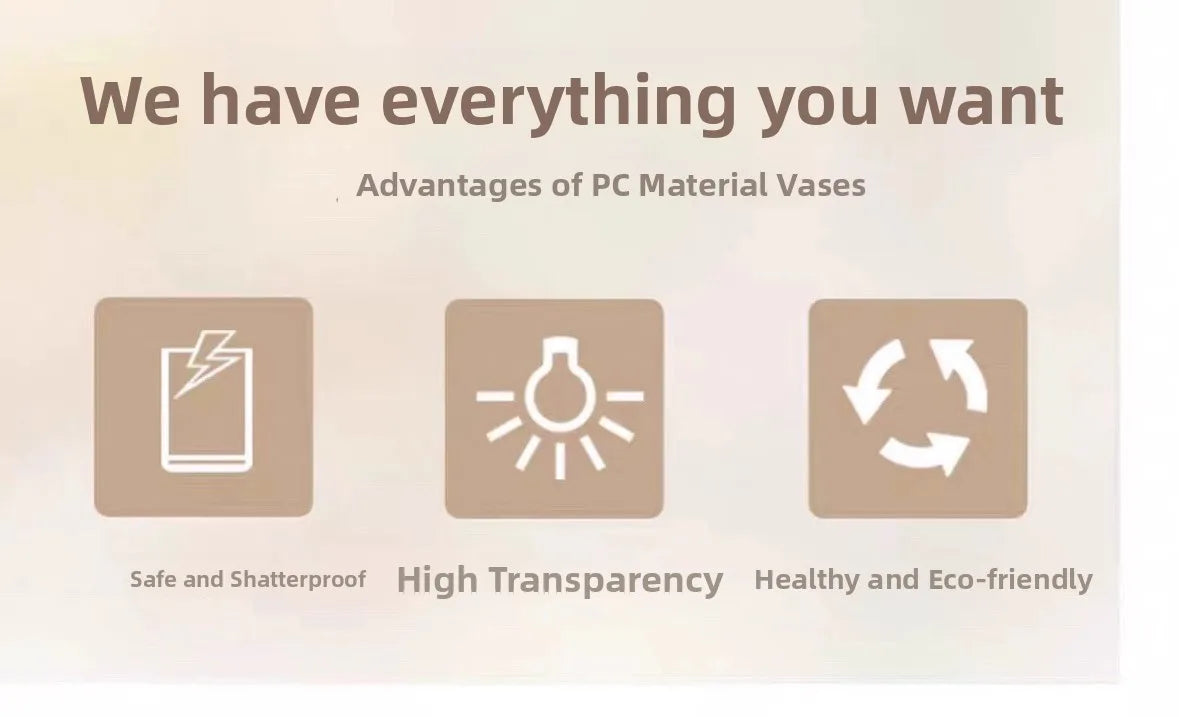 Acrylic Flower Vase Transparent Decorative