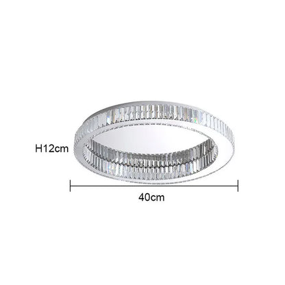 DecorBites™ Crystal LED Chrome Ceiling Light Stainless Steel Art Lighting