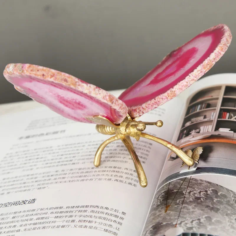 Crystal Agate Butterfly Sculpture