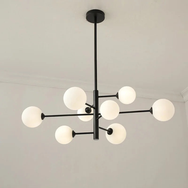 DecorBites™ Glass Brass Chandelier: Nordic Modern Pendant Lights for Home, Living Room, Bedroom, Restaurant, Cafe