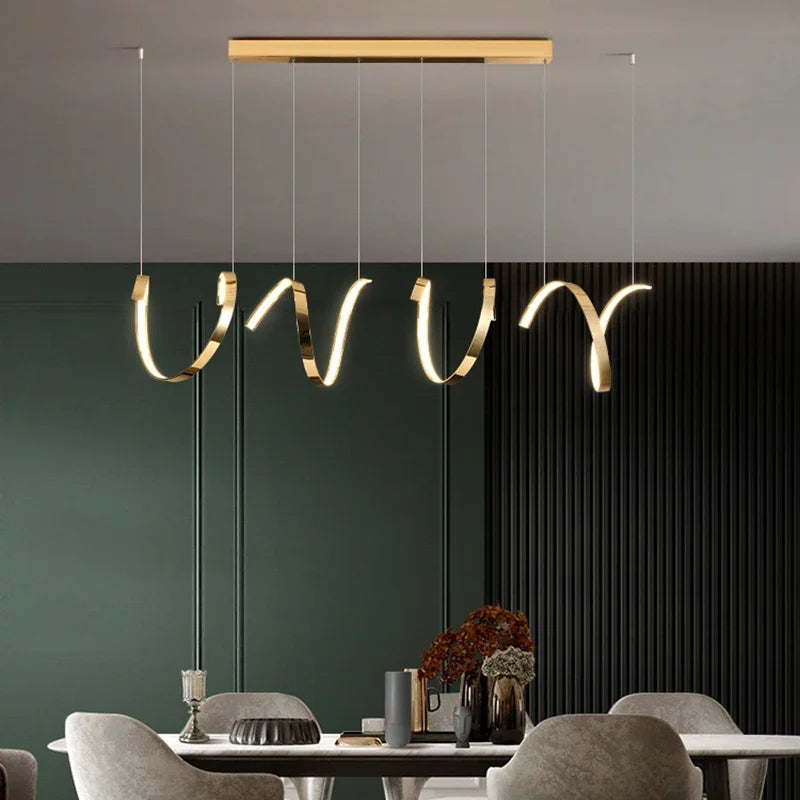 Gold Irregular LED Pendant
