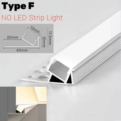 DecorBites™ LED Aluminum Profile Recessed Waist Line Channel for Backlighting Corners