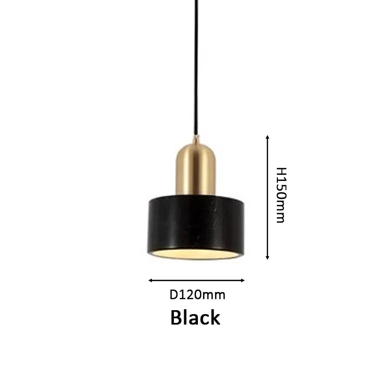 DecorBites™ Green Marble Pendant Light: Luxury Hanging Lamp for Dining Room, Bedside, Hotel.