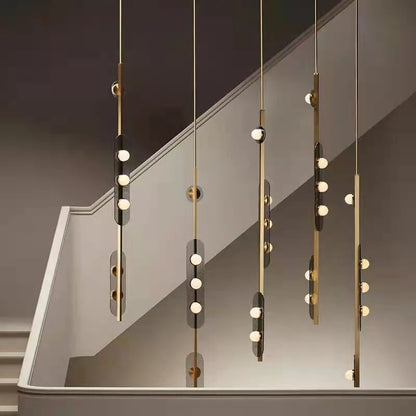 DecorBites™ Gray Glass LED Chandeliers: Modern Art Deco Lighting for Dining Room, Kitchen & Parlor