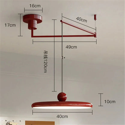 DecorBites™ Cream Iron Art Chandelier LED Pendant Light for Bedroom Living Room