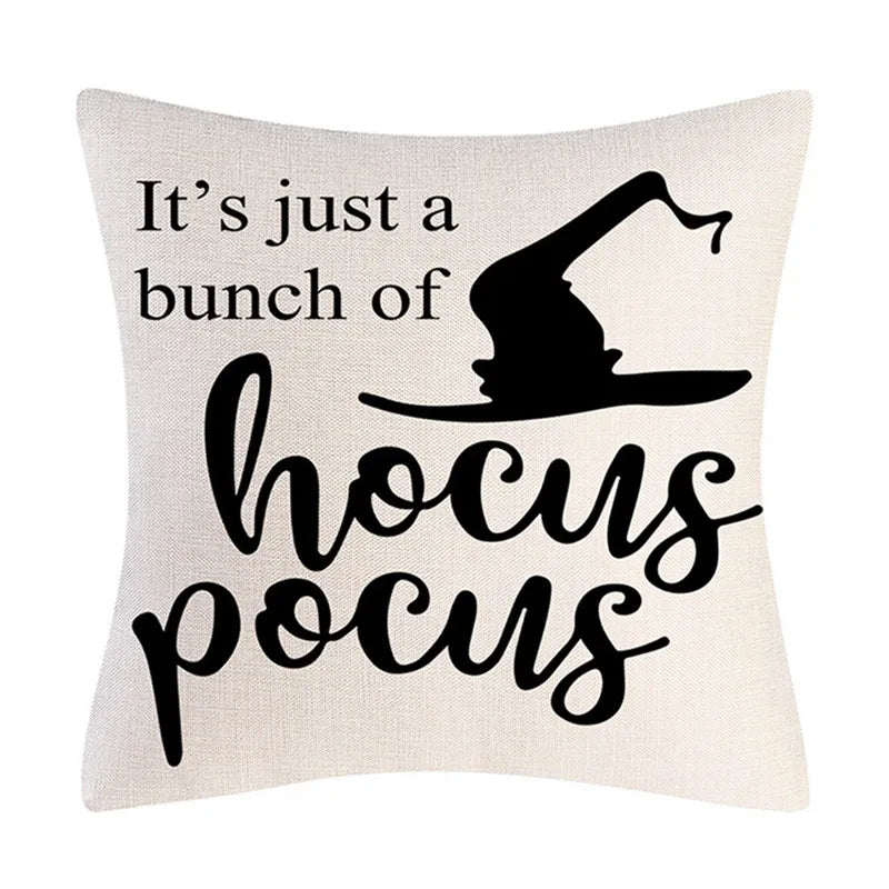 Linen Trick Treat Cushion Cover