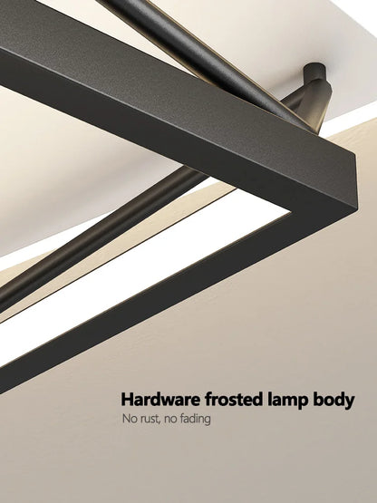 DecorBites™ Geometric LED Ceiling Lamp_Nordic Minimalist Design for Modern Bedroom