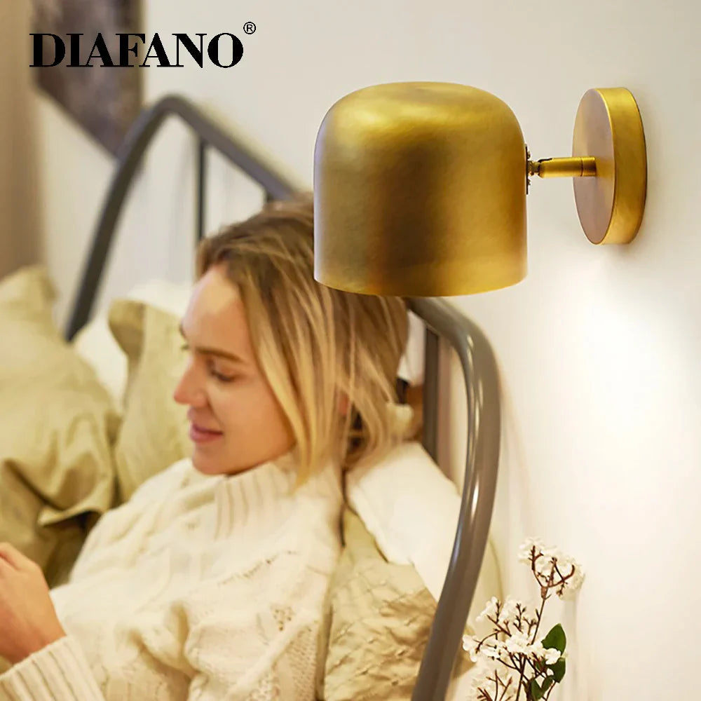 Gold Iron Vintage Wall Lamp