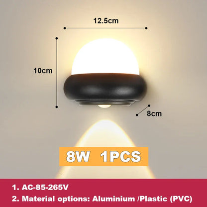DecorBites™ LED Wall Lamp: Interior & Exterior HomeDecor Light for Courtyard, Stair, Bedroom & Garden
