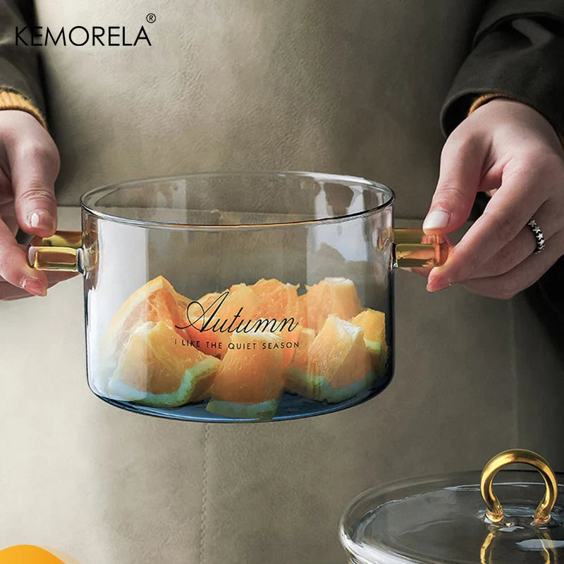 Gradient Glass Saucepan Pot
