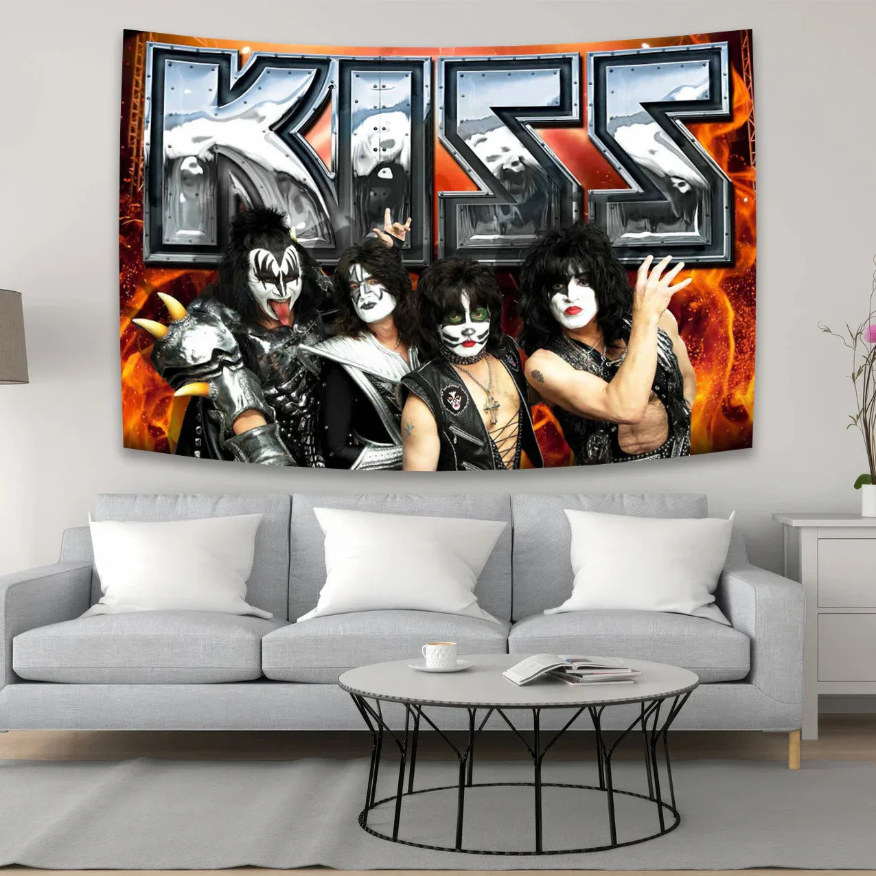 DecorBites™ KISS Band Canvas Tapestry Wall Art Decor for Living Room & Bedroom