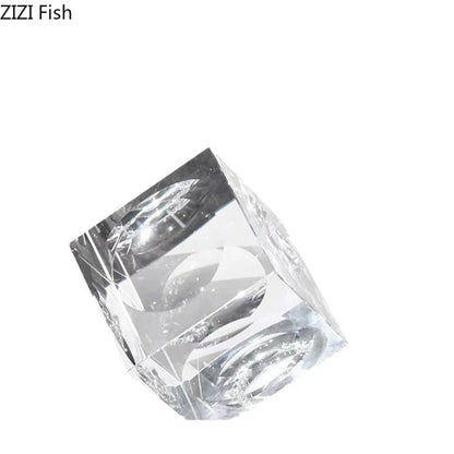 DecorBites™ Crystal Cube Statue Desk Ornament - Creative Room Decor Sculpture