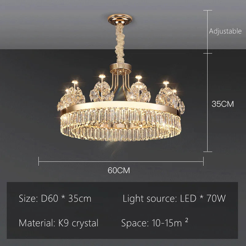 Crystal Ceiling Chandelier D100cm Master Suite