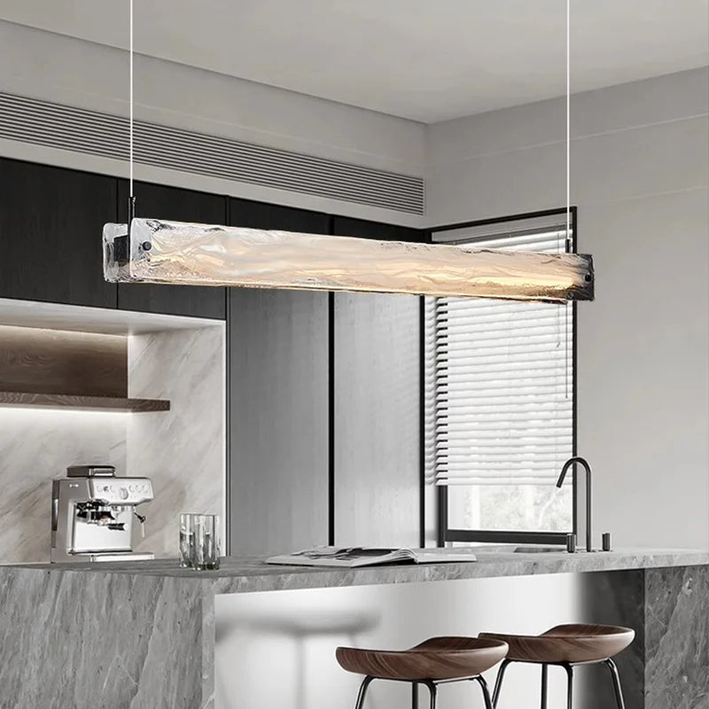DecorBites™ Cloud Fog Glass Chandelier LED Pendant Light Fixture for Modern Restaurant Bar Counter