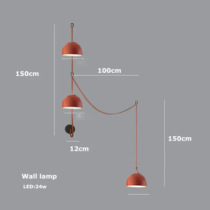 DecorBites™ LED Belt Chandelier Pendant Light for Dimmable Indoor Lighting in Living Room